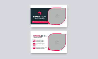 Modern Professional Business Card Template Creative Concept Visiting Design.