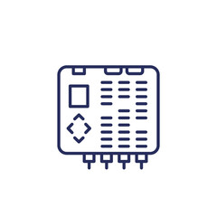 PLC line icon, Programmable logic controller © nexusby