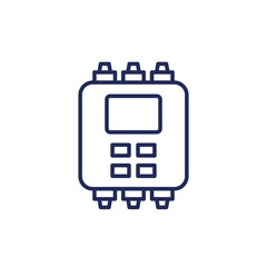 PLC line icon on white, Programmable logic controller © nexusby
