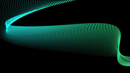 abstract dark background with glowing wave. Shiny moving lines modern gradient flowing wave lines futuristic technology concept