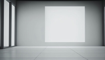 empty white room with wall japanese zen theme generative ai