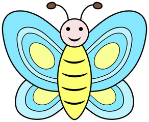 Cute butterfly icon. 