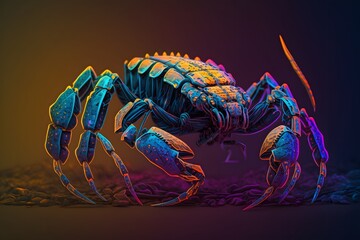 colorful scorpion created using AI Generative Technology
