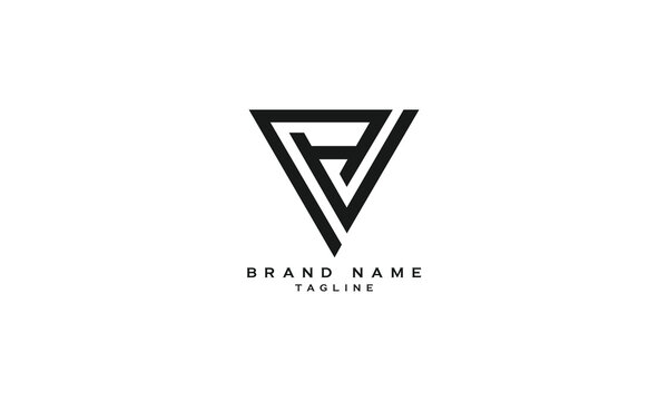  PHJ, PVJ, PHD, PAJ, Abstract initial monogram letter alphabet logo design