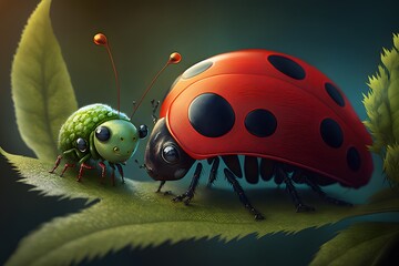 ladybug created using AI Generative Technology