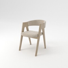 Armchair side view, modern designer furniture, Chair isolated on white background