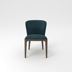 Armchair front view, modern designer furniture, Chair isolated on white background 