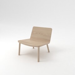 Armchair side view, modern designer furniture, Chair isolated on white background