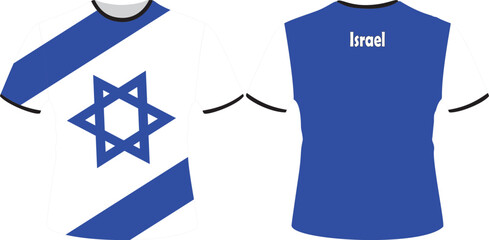 T Shirts Design with Israel Flag Vector