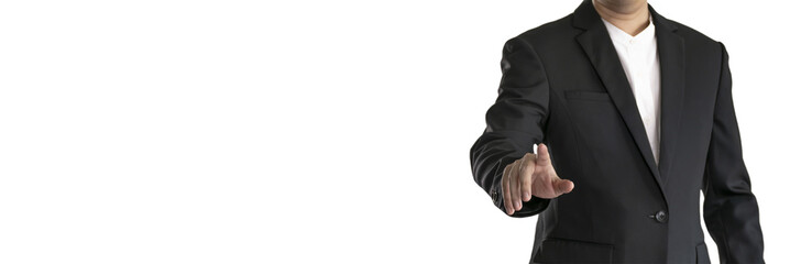 An Asian man in a suit with a transparent background
