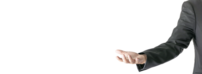 An Asian man in a suit with a transparent background
