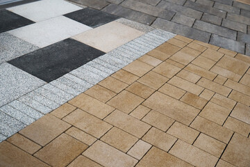 Fototapeta premium Image of colored paving tiles.
