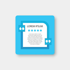 Quote frame blank template icon in flat style. Empty speech bubble vector illustration on isolated background. Textbox sign business concept.