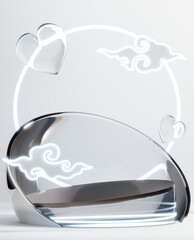 The Gold Chinese podium minimal geometric, podium Chinese traditional.