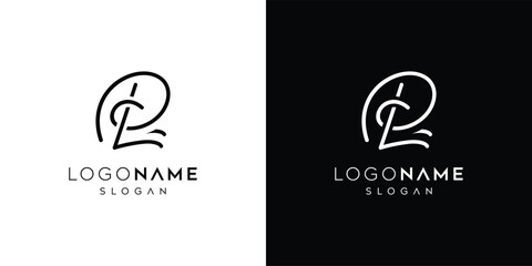 Abstract letter LP logo, Letter PL vector logo design template - obrazy, fototapety, plakaty