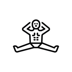 Black line icon for fitness