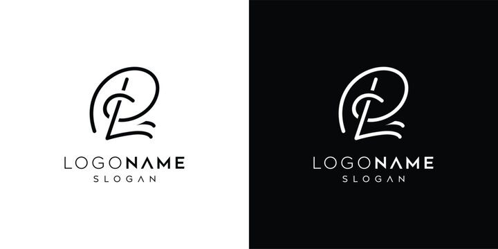 Abstract letter LP logo, Letter PL vector logo design template