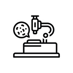 Black line icon for clarity