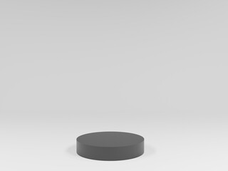 White cube podium platform isolated on Png 3d geometric background