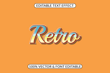 Vintage Typography, Editable Retro Text Effect Design