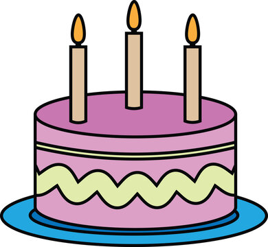 Birthday cake vector image or clipart