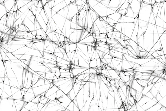 Cracked Smartphone Screen Texture on White Background, High-Quality Close-Up Photos - Powered by Adobe