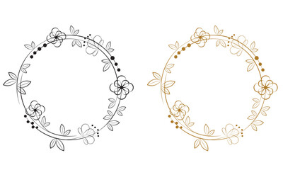 Floral Circle Frame Vector Art, Icons, and Graphic