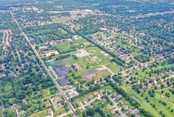 Fototapeta premium Aerial cityscape