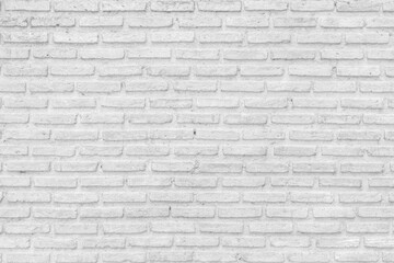 White brick wall pattern texture background. Bricks wall on rustic backdrop style