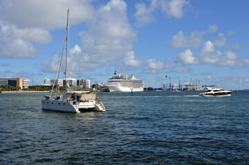 Port in Dowtown Miami, Florida