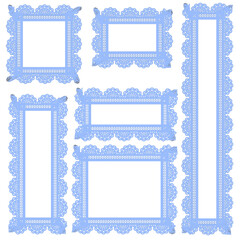 春色、くすみカラーフリルレース四角サイズ各種セット
