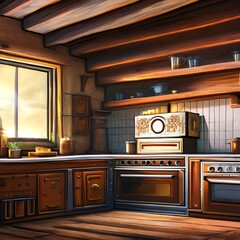 A room with an oven and a stove2, Generative AI