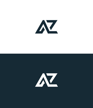 AZ, ZA letter logo design template elements. Modern abstract digital alphabet letter logo. Vector illustration. New Modern logo.