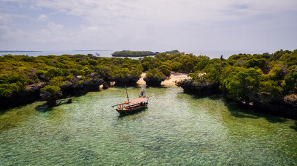 Experience the breathtaking view of Mtende Beach in Zanzibar, Tanzania, and enjoy a relaxing day by...