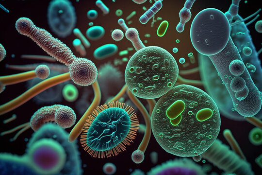 A close-up of bacteria 