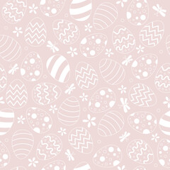 easter pattern with eggs in ornament vector