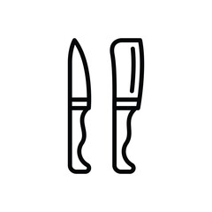 Black line icon for knives