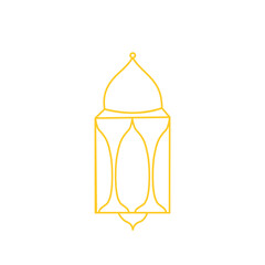 ramadhan lantern lineart illustration yellow gold