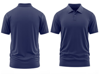 Polo shirt Short-Sleeve rib collar and cuff ( Realistic 3d renders ) Navy