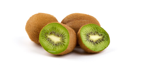 Juicy kiwi fruit, isolated on white background.