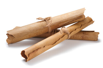 Old manuscripts or scrolls on a white background
