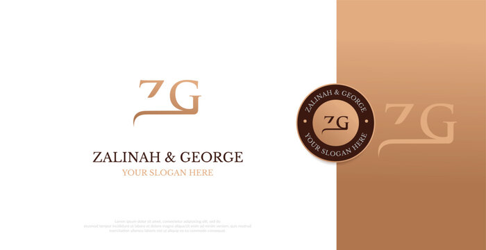 Initial ZG Logo Design Vector