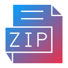 Vector Design ZIP Icon Style