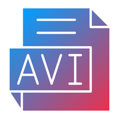 Vector Design AVI Icon Style