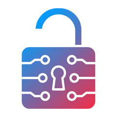 Vector Design Unlock Icon Style