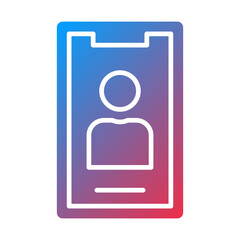 Fototapeta premium Vector Design Mobile Contacts Icon Style