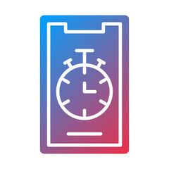 Vector Design Mobile Stopwatch Icon Style