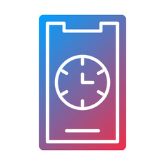 Vector Design Mobile Clock Icon Style