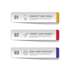 Creative infographic three steps template