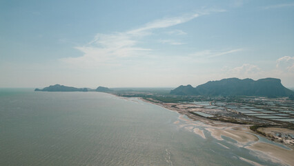 view of the sea and lakes.